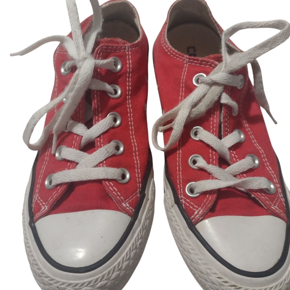 Kids Red Canvas Sneakers